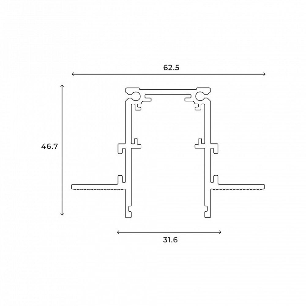 Трек встраиваемый Hesby Lighting ElDeko 0060