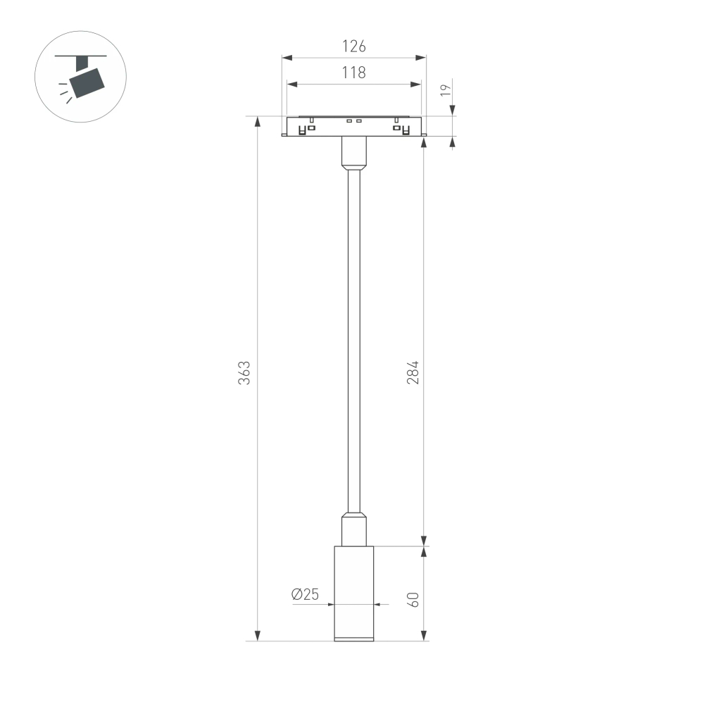Светильник MAG-ORIENT-SPOT-FLEX-R25-3W Day4000 (BK, 24 deg, 48V) (Arlight, IP20 Металл, 5 лет) 044647