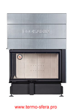 Каминная топка Экокамин ДЕЛЬТА 1000 L два стекла принтинг левая