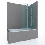 Шторка на ванну SPARK, 85x150, профиль хром, стекло прозрачное, ST-SPARK85-NTRCR