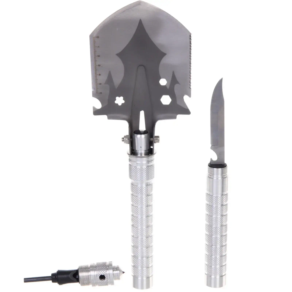 Набор туристический 3 предмета, лопата, нож, огниво, в чехле QH003