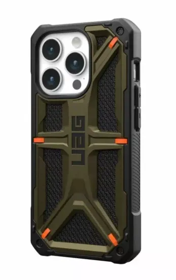 Чехол Uag Monarch для iPhone 15 Pro 6.1", цвет зеленый (Kevlar Element Green)