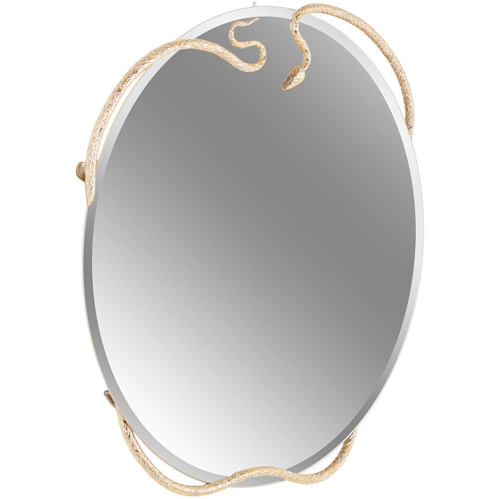 Зеркало настенное Змея Серпентис Айвори Мраморное золото