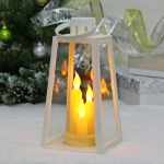 Сувенир с подсветкой «Пламя» 13*13*26 см (работает от 3*ААА), Белый