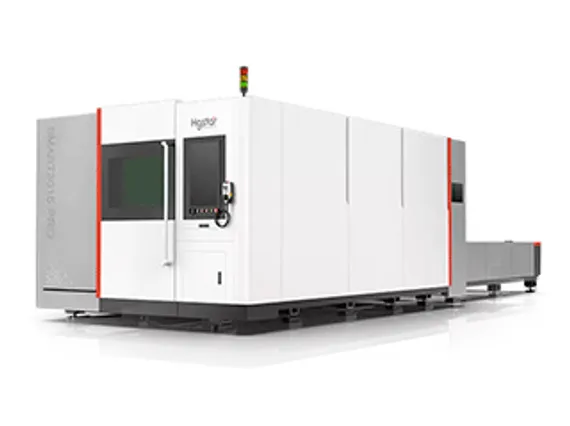 Лазерный станок HGTECH SMART4015PRO с защитной кабиной и сменным столом для резки листов металла