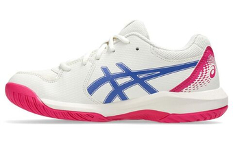 Детские Кроссовки теннисные Asics Gel-Dedicate 8 GS - кремовый/темный кобальт