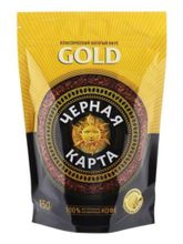 Кофе растворимый Черная карта Gold, пакет 150 г, 3 шт