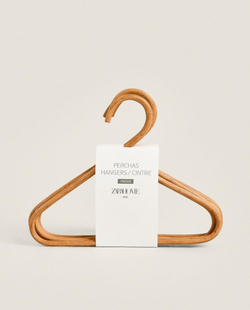 ZARA HOME ДЕТСКИЕ ВЕШАЛКИ ИЗ РОТАНГА (НАБОР ИЗ 4 ШТ.), СВЕТЛО-БЕЖЕВЫЙ
