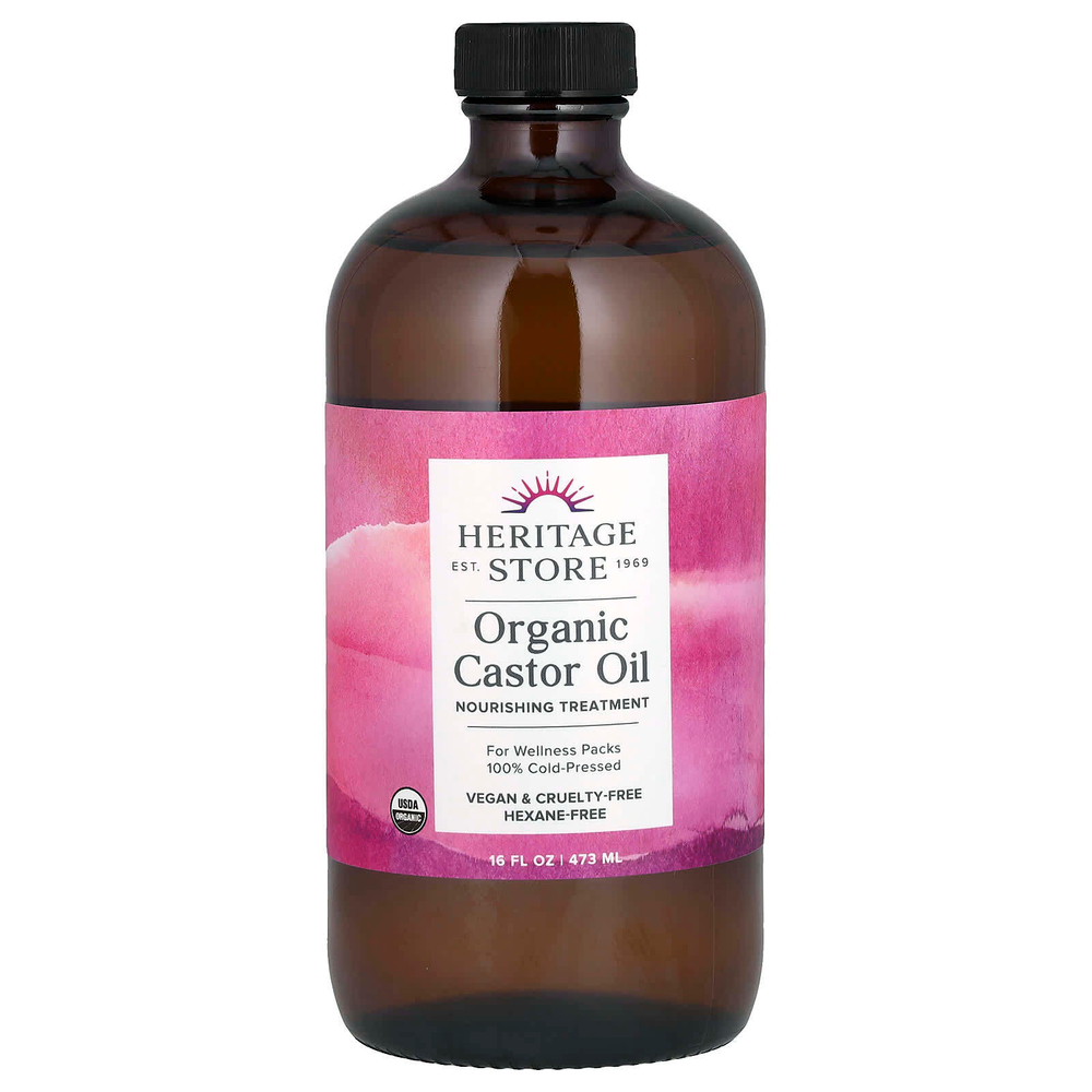 Heritage Store, органическое касторовое масло, 473 мл (16 жидк. унций)
