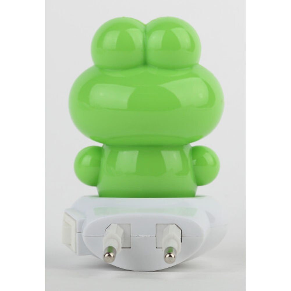 Ночник - светильник светодиодный ЭРА NN-608-SW-GR в розетку с выключателем зеленый