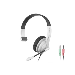 Гарнитура A4Tech HS-11 черный/белый 2м накладные оголовье (HS-11/3.5MM PLUG/BLACK+WHITE)