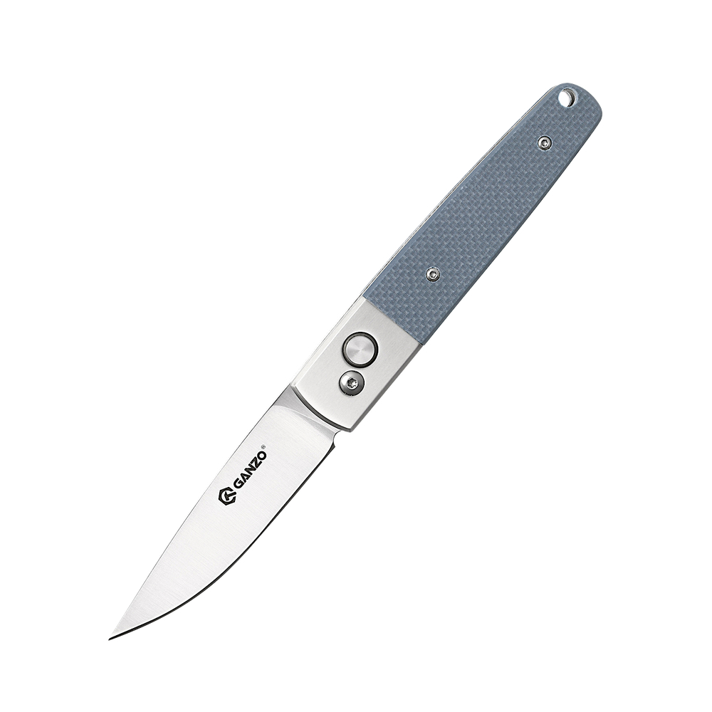 Нож Ganzo G7211-GY 440C (58-60 HRC) Выкидной с фиксацией *