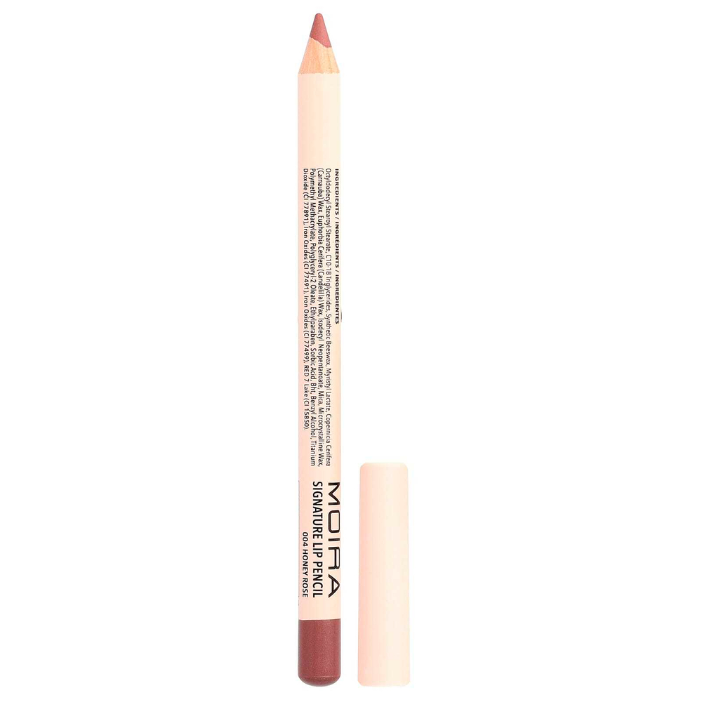 Moira Beauty, фирменный карандаш для губ, оттенок 004 медово-розовый, 1,1 г (0,04 унции)