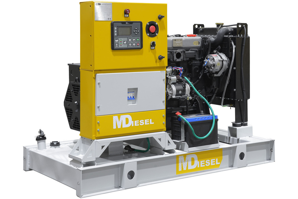 Резервный дизельный генератор МД ЭД-12-Т400-1РПМ29 в погодозащитном кожухе на шасси