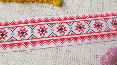 Тесьма текстиль жаккард, ш. 4 см