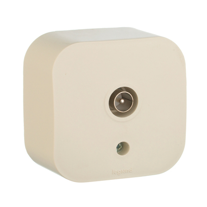 Розетка TV (телевизионная) "звезда" IP20 слоновая кость Quteo Legrand