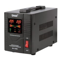 RS-1-1000 Стабилизатор Uniel релейный однофазный. 1.0 кВА.