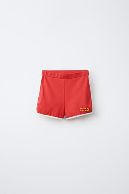ZARA УКОРОЧЕННЫЕ ВЕЛОСИПЕДКИ "ИСПАНИЯ", КРАСНЫЙ