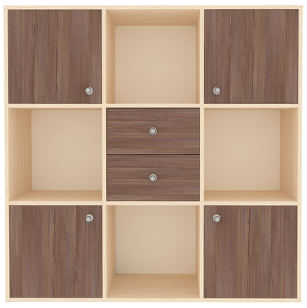 Стеллаж КарИВи Джери  Дуб Молочный Бодего Темный