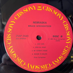 Винтажная виниловая пластинка LP Bruce Springsteen Nebraska (Japan 1982) (Obi) Reason To Believe