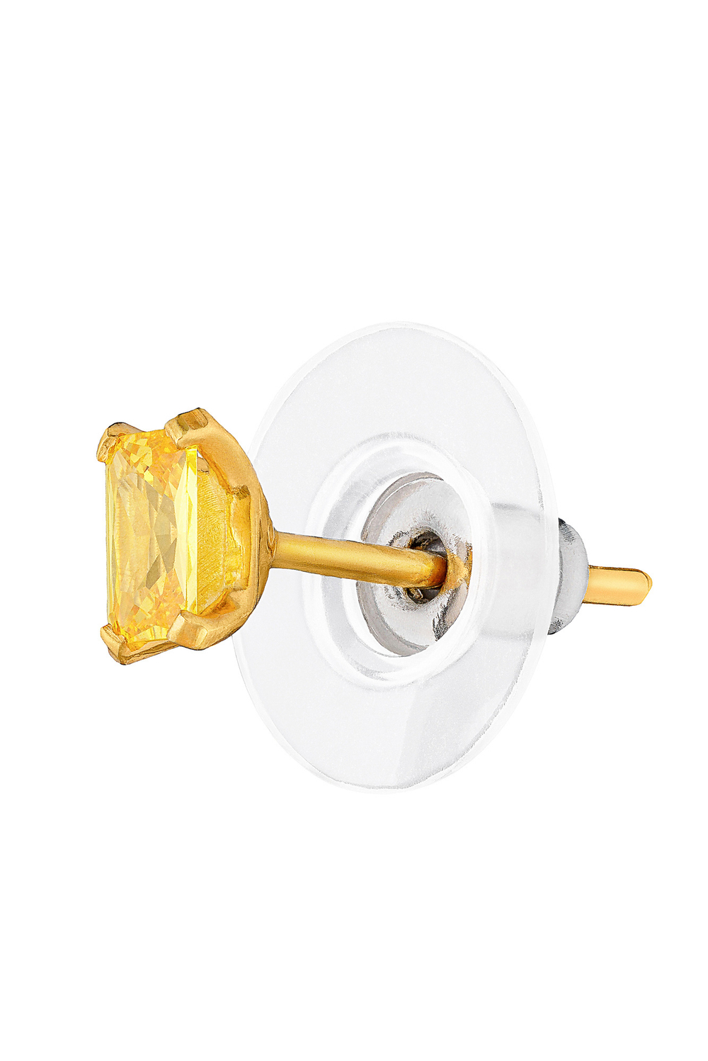 Серьги из серебра со вставками из жёлтых фианитов