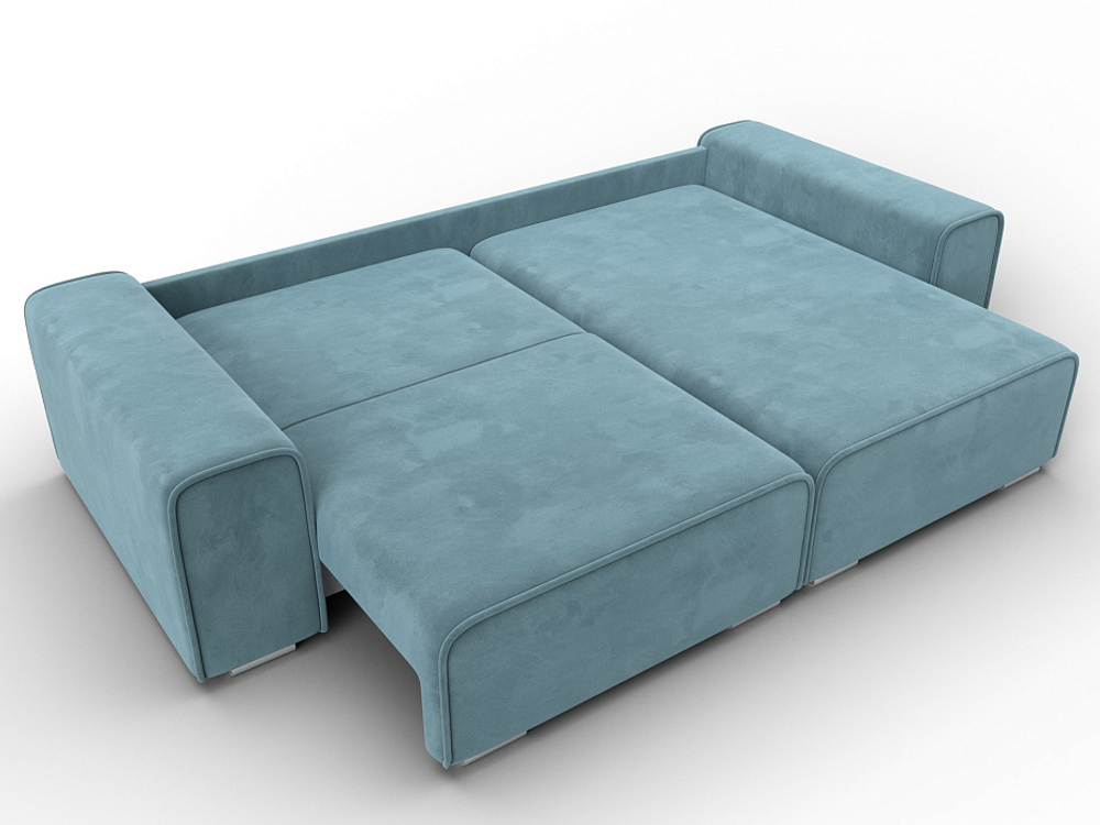 Диван угловой Лига-029 ВЕЛЮР Бирюзовый