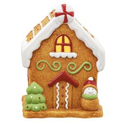 GAEM Фигурка декоративная с подсветкой "Домик пряничный", L10,5 W8,5 H14,5 см, (2хLR44), 2в.