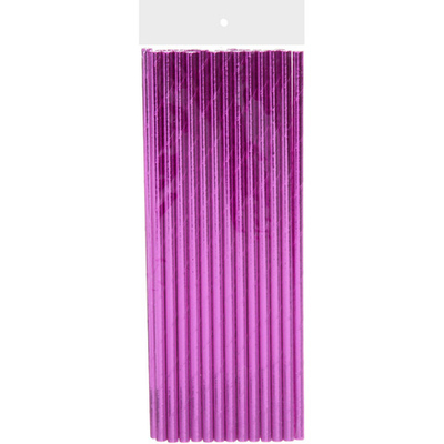 Трубочка для коктейля «Волшебство» 19,5 см d-6 мм (набор 25 шт), фиолетовый