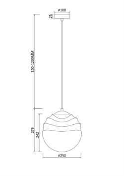 Подвесной светильник Maytoni Vinare P074PL-01BS