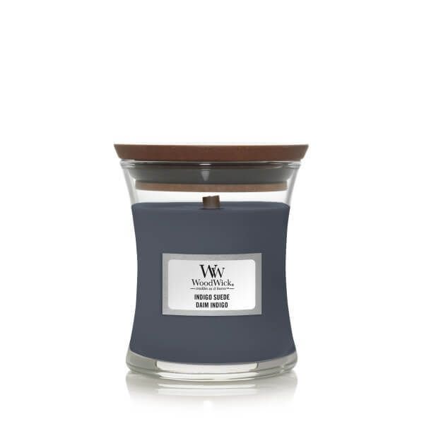 WoodWick Indigo Suede 85g.- Свеча Маленькая Замша Индиго
