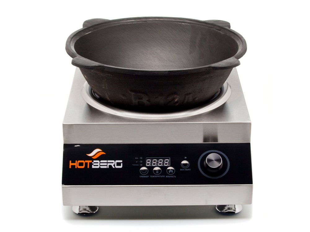 Вок индукционная плита Hotberg DB3500DW, 3.5 кВт. Без импульсная