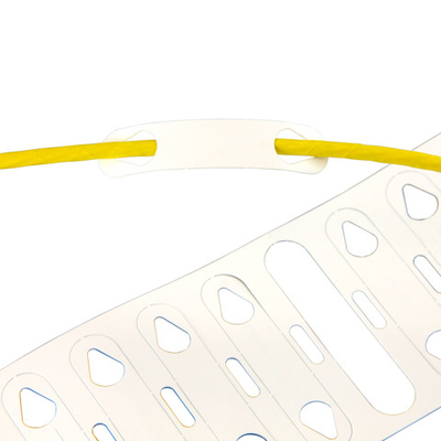 Продевной ярлык в рулоне для  провода диаметром 1-3 мм, белый