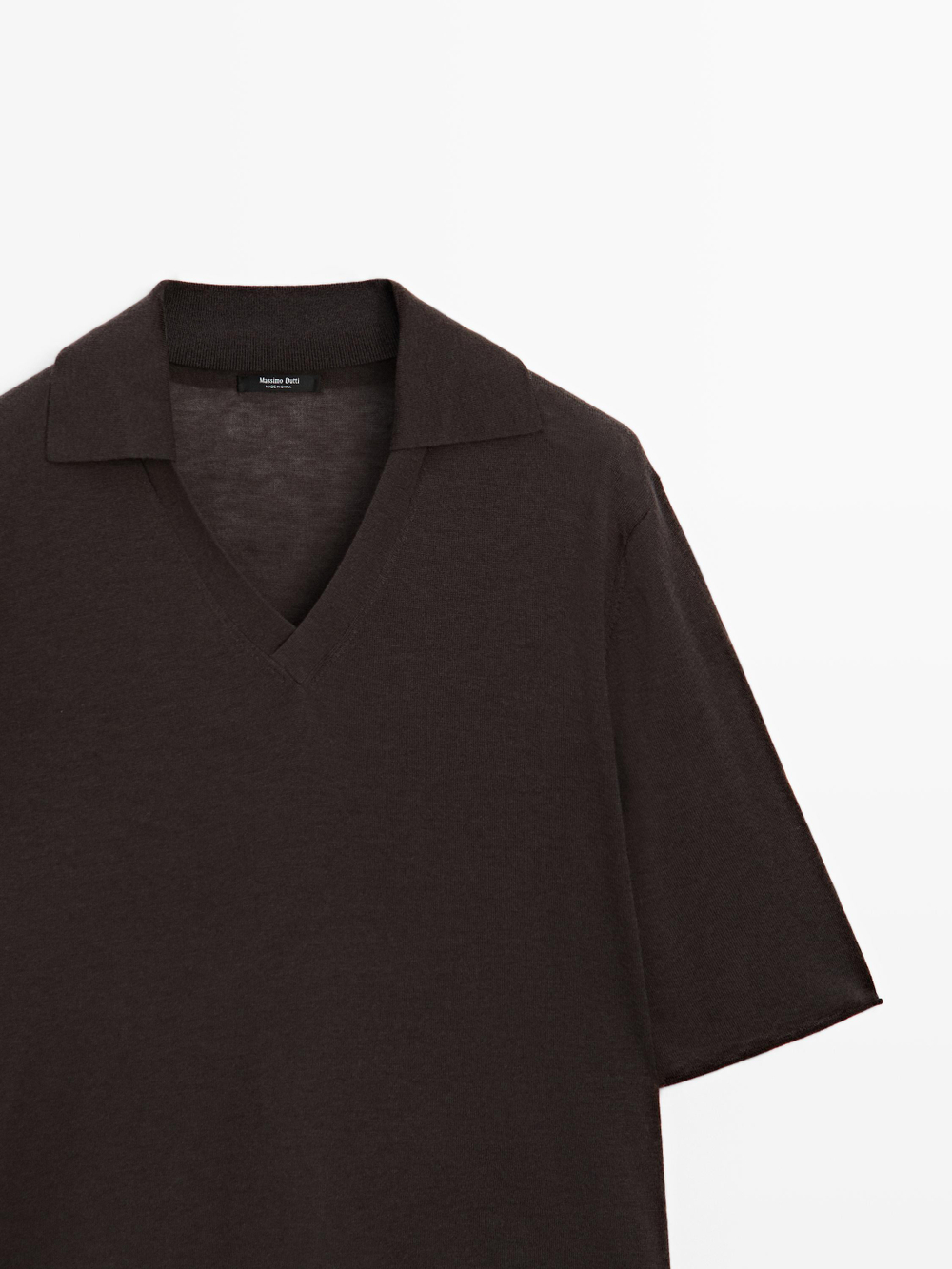 Massimo Dutti Свитер оверсайз из смесовой шерсти и шелка, коричневый