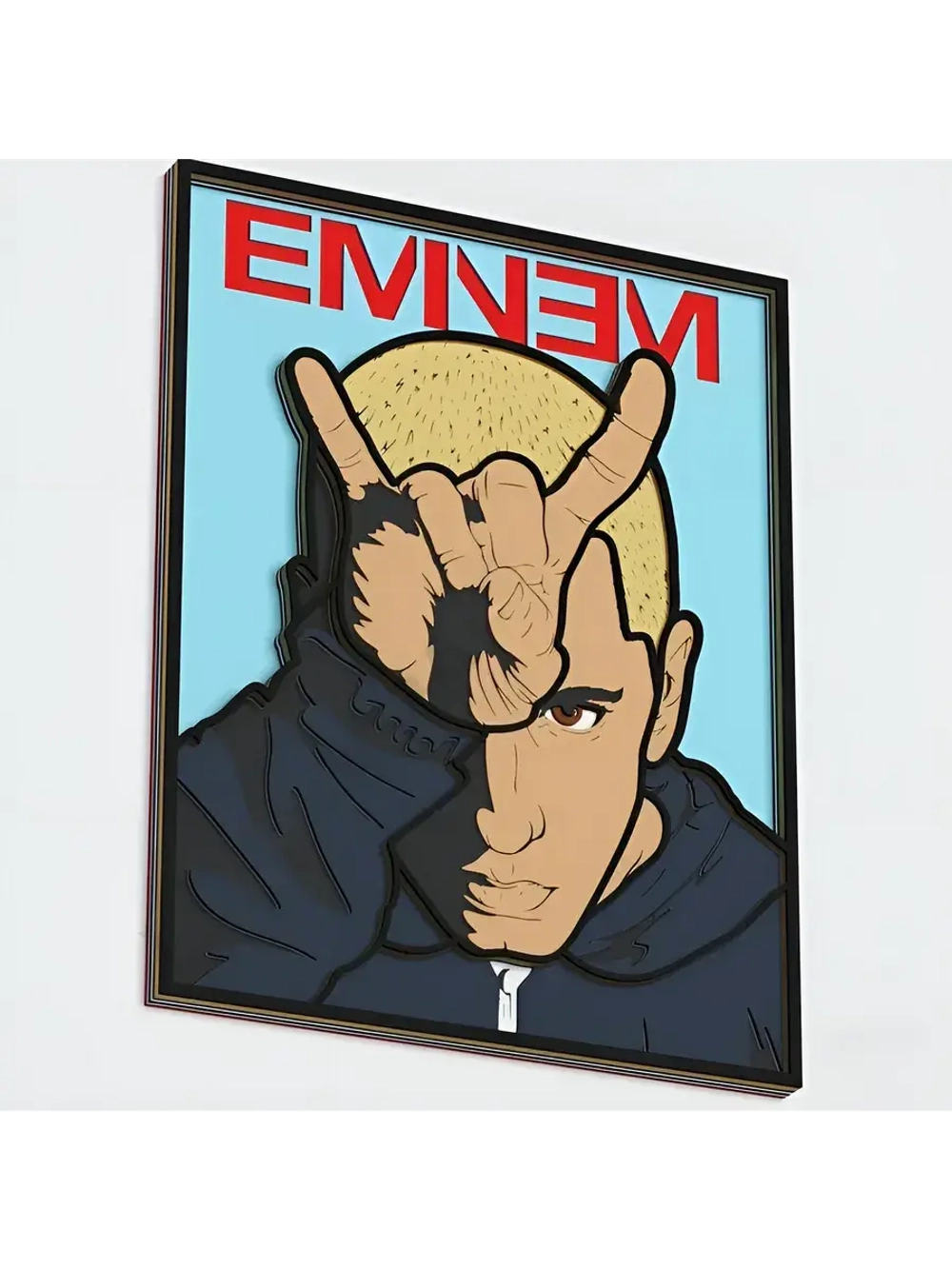 3D Картина по номерам из дерева Эминем, 23x30 см