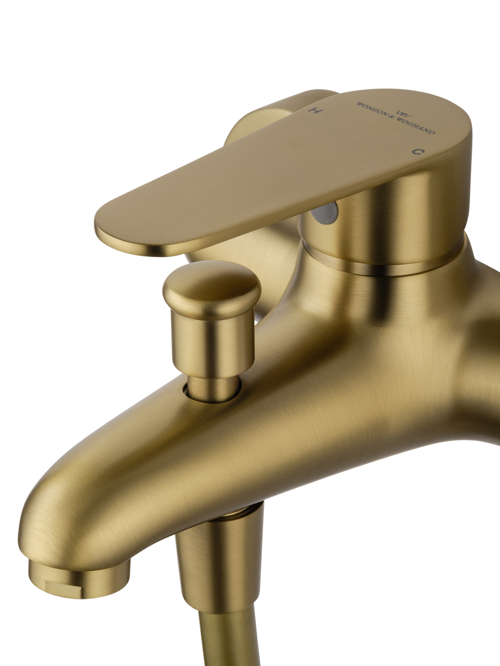 Смеситель для ванны с душем WONZON & WOGHAND ALFA, Брашированное золото (WW-AE3204-BG)