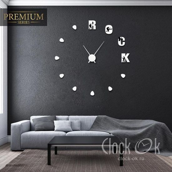 Настенные 3D часы Rock