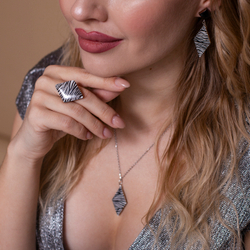 Комплект Украшений - Ромбы - Зебра