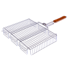 Решетка гриль 315 х 410 х 70 мм, объемная, хромированная Camping Palisad