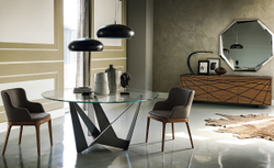 Стол обеденный Scorpio Glass Round B4802