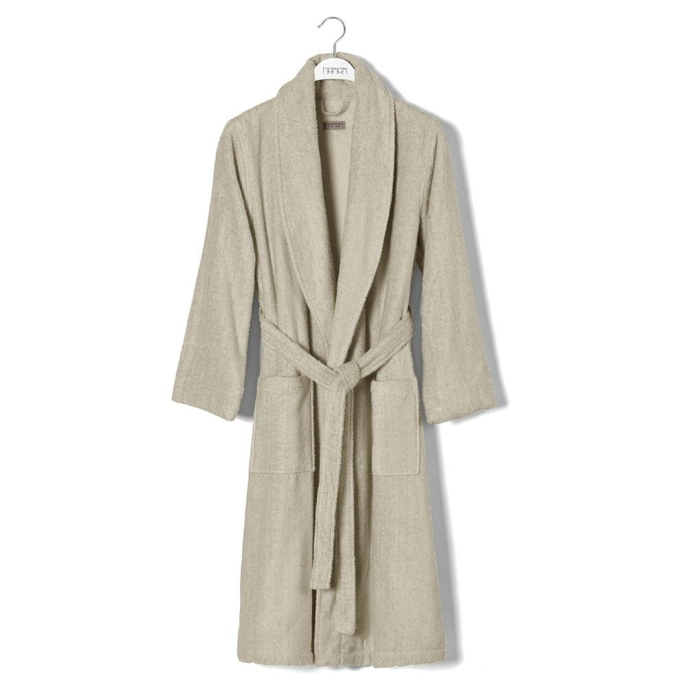 Халат хлопковый Hamam Grain vapour дымчатый фото