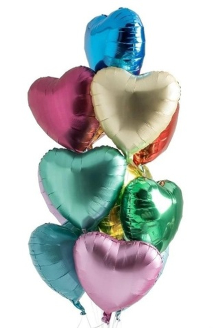 Фонтан из сердец "Разноцветные сердечки"