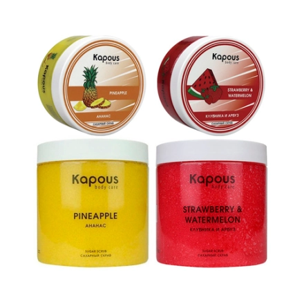 Скраб сахарный Клубника и Арбуз / Body Care 200 мл