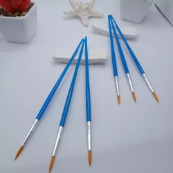 К010 Кисть 2H, синтетика, тонкая (17 см, синяя)