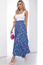 Брюки камелия синие/цветы Б10171 LT Collection