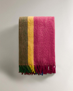 Zara Home - Нерегулярное полосатое одеяло x collagerie, разноцветный, 140x190 см