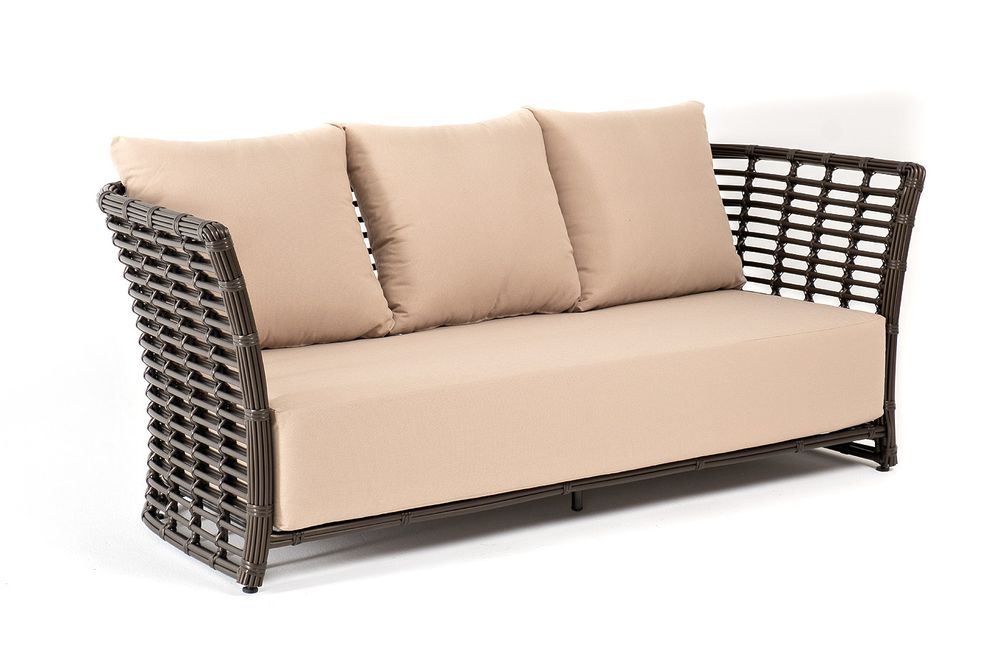 "Валенсия" диван из искусственного ротанга трехместный, цвет бронзовый