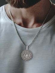 Коловрат Правый в Солнце оберег-подвеска из серебра