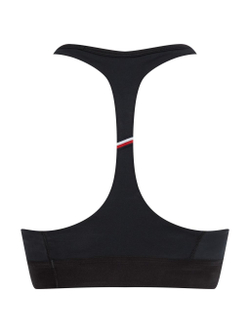 Теннисный бюстгальтер Tommy Hilfiger Mid Intensity Graphic Racer Bra - Black