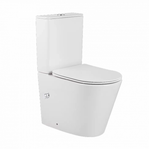 Унитаз напольный с функцией биде CeramaLux 2179-BD белый, безободковый, с бачком, с крышкой микролифт