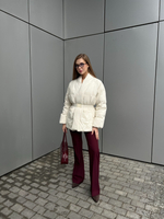 Пуховик Жасмин молочный